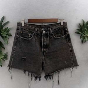 Levi’s Premium 501 High Rise Cutoff Denim Shorts